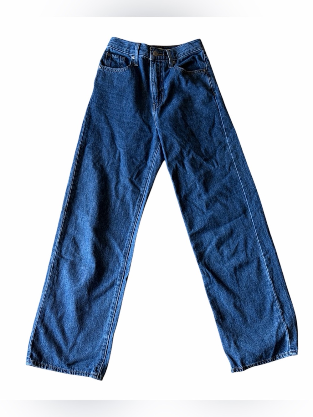 Levi's High Waisted Straight Leg Medium Wash Blue Jeans Size 24 - Picture 2 of 12